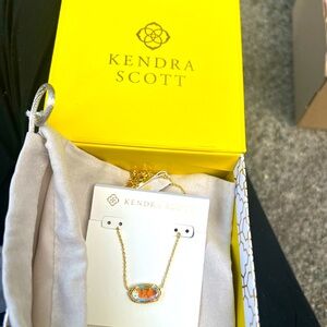 NWT Kendra Scott Elisa Necklace Dichroic Glass